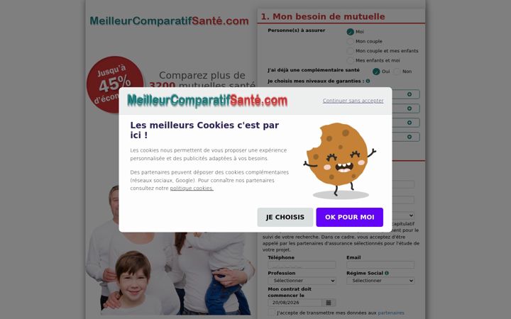 Screenshot of meilleurcomparatifsante.com