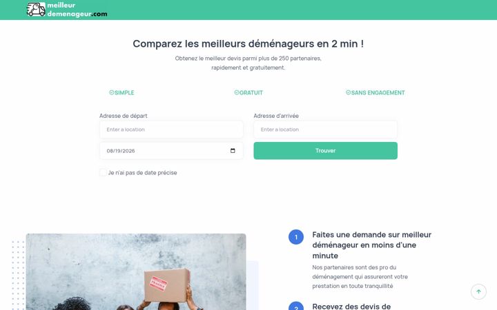 Screenshot of meilleurdemenageur.com