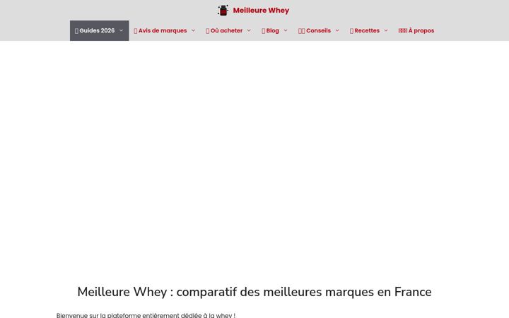 Screenshot of meilleurewhey.com