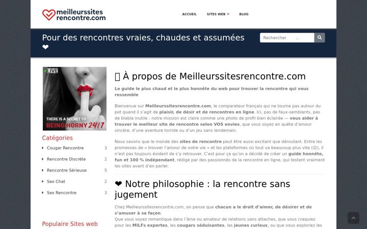 Screenshot of meilleurssitesrencontre.com