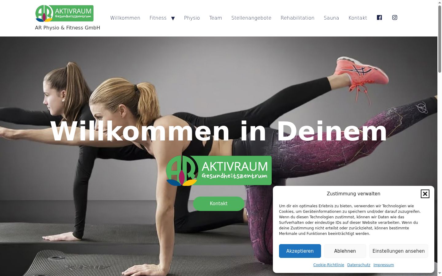 Screenshot tal-banner tal-kunsens muri qabel kwalunkwe interazzjoni
