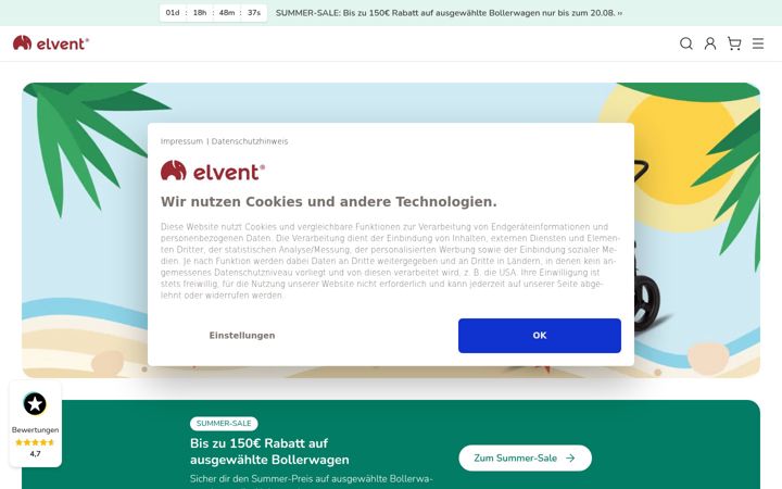 Screenshot of mein-bollerwagen.com