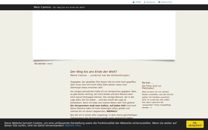 Screenshot of mein-camino.com