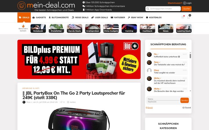 Screenshot stránky mein-deal.com