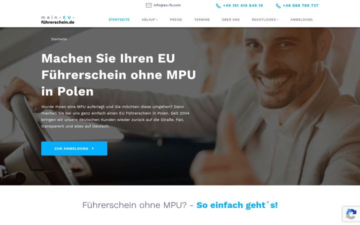 Екранна снимка на mein-eu-fuehrerschein.de