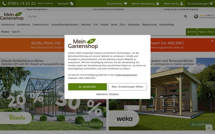 Zrzut ekranu mein-gartenshop24.de