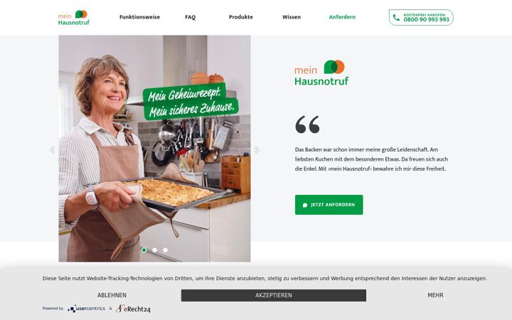 Screenshot of mein-hausnotruf.com