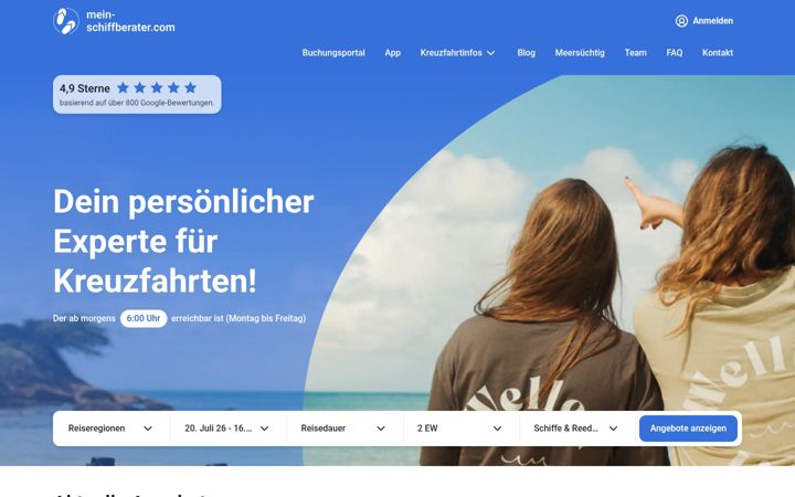 Snimka zaslona za mein-schiffberater.com