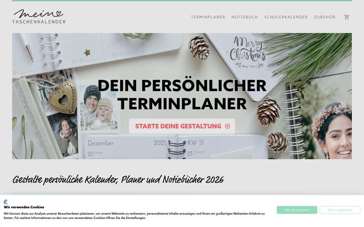 Screenshot of mein-taschenkalender.com