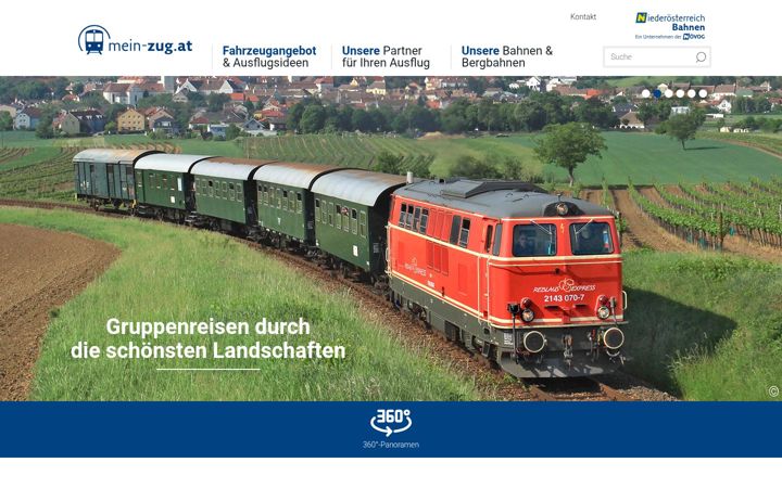Screenshot of mein-zug.at