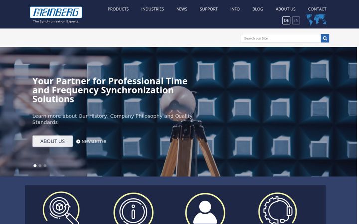 Screenshot of meinbergglobal.com