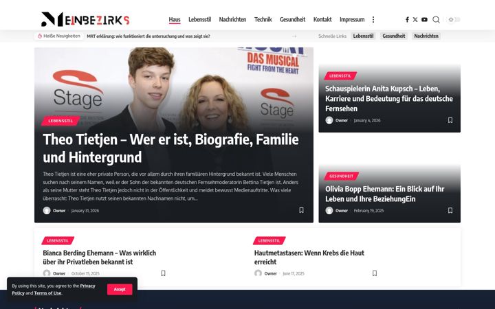 Screenshot of meinbezirks.at