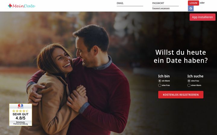 Screenshot of meindate.de