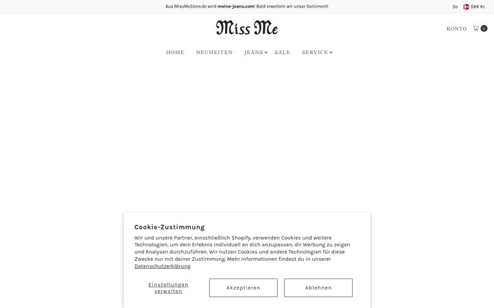 Screenshot of meine-jeans.com