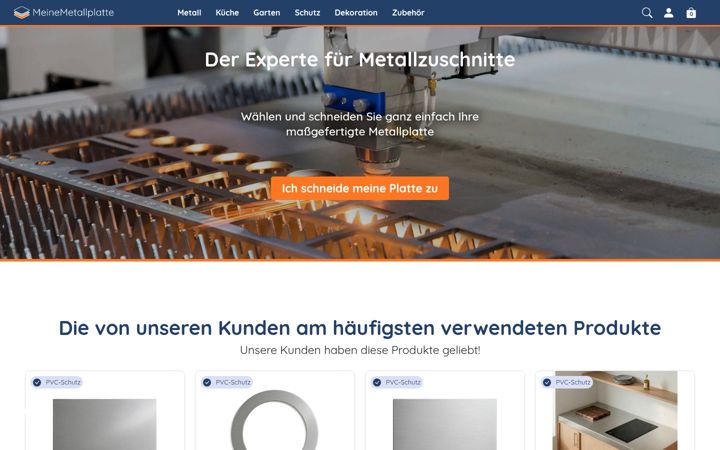 Screenshot di meine-metallplatte.de