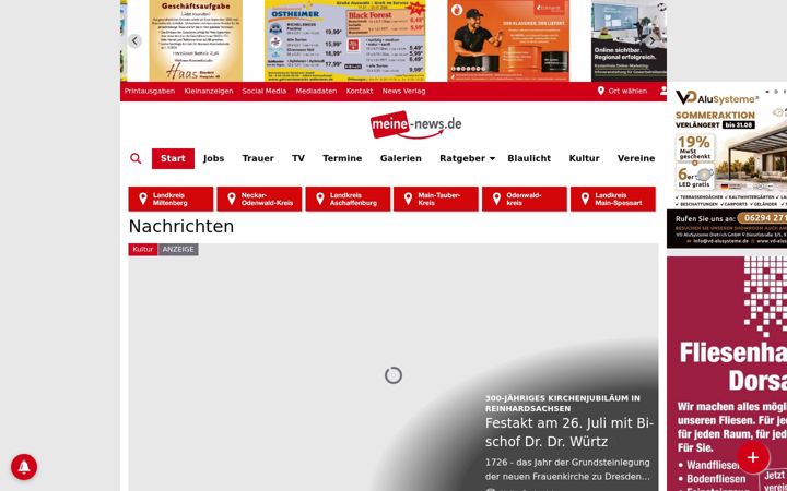 Screenshot of meine-news.de