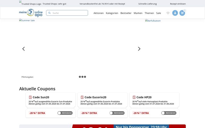Screenshot του meine-onlineapo.de