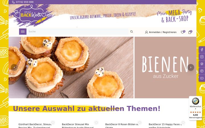 Screenshot of meinebackwelt.com