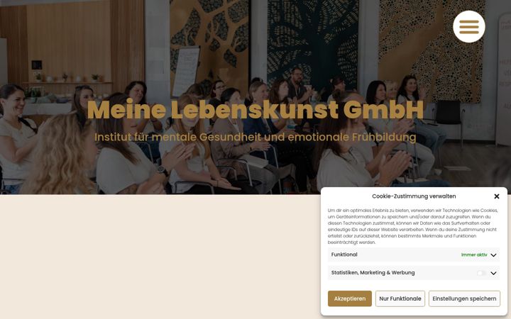 Screenshot of meinelebenskunst.com