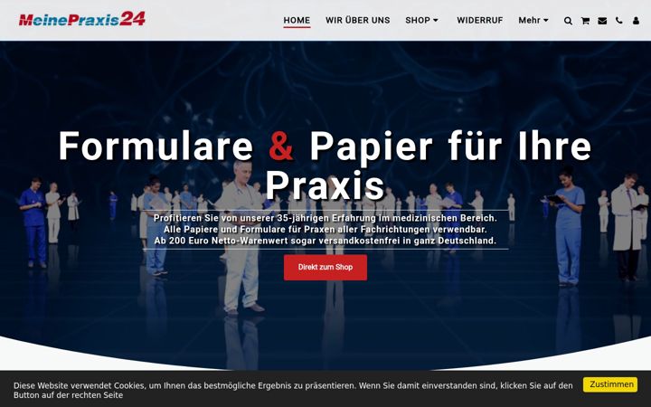 Screenshot of meinepraxis24.com