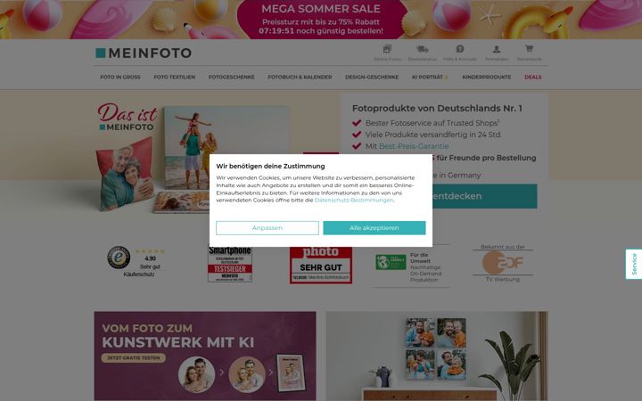 Screenshot of meinfoto.de