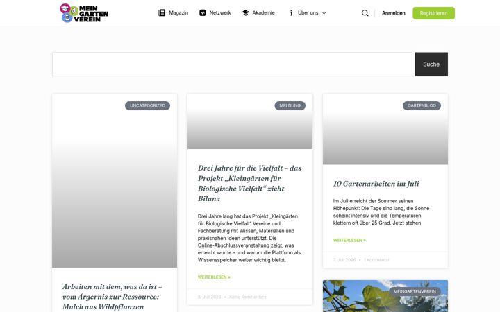 Posnetek zaslona meingartenverein.de