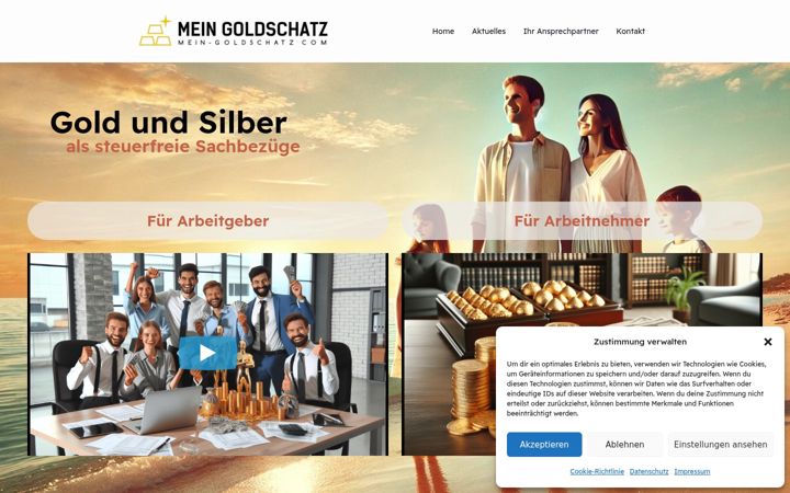 Screenshot of meingoldschatz.com