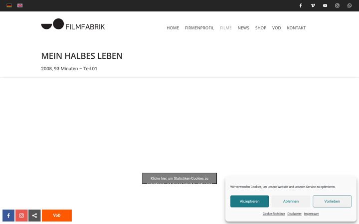 Screenshot of meinhalbesleben.com