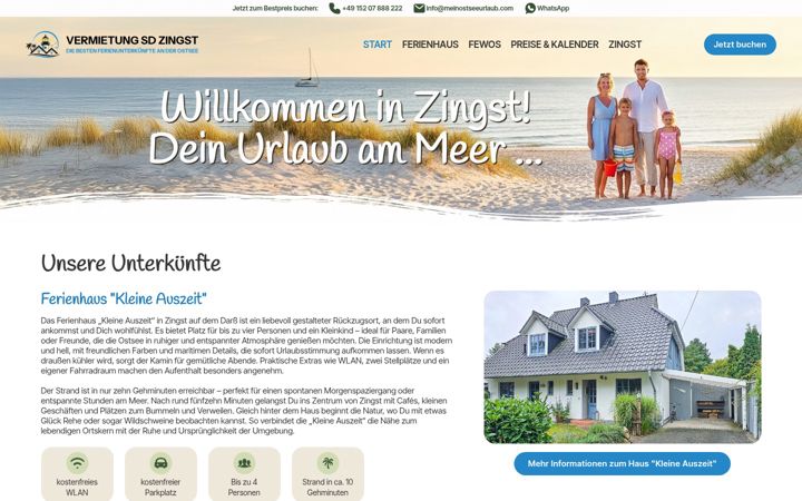 Screenshot of meinostseeurlaub.com
