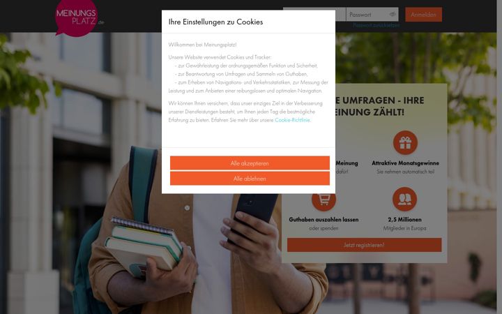 Screenshot of meinungsplatz.de