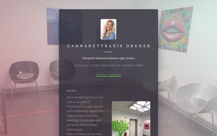 Screenshot of meinzahnarzt-friedrichsdorf.com