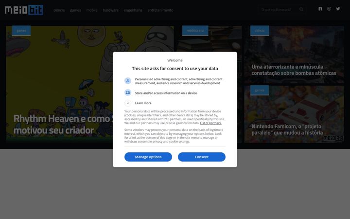 Screenshot of meiobit.com