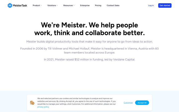 Screenshot of meister.co