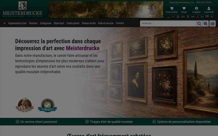 Screenshot of meisterdrucke.fr