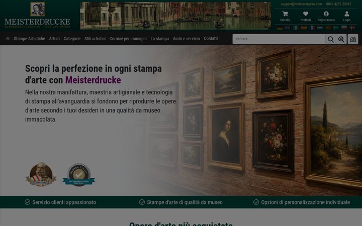 Screenshot of meisterdrucke.it