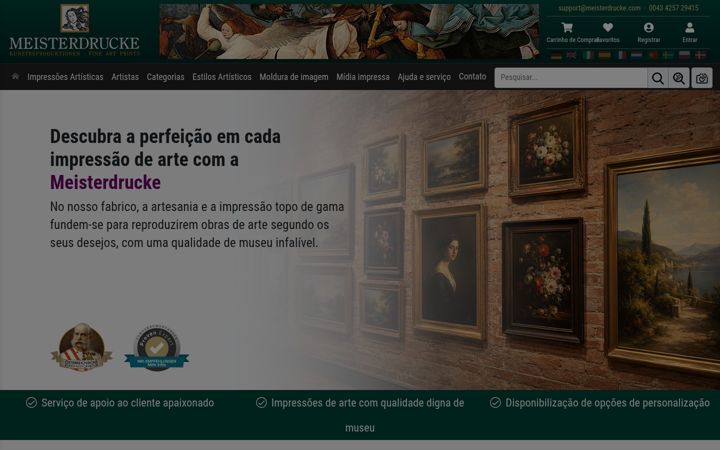 Screenshot of meisterdrucke.pt