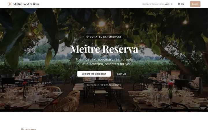 Screenshot of meitre.com