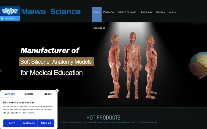 Screenshot of meiwoscience.com