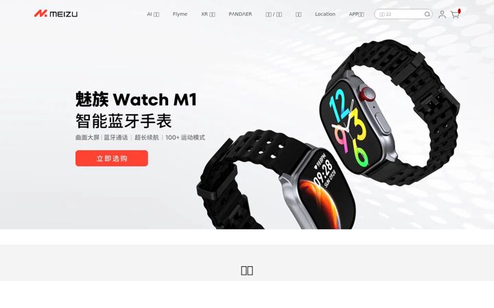 Posnetek zaslona meizu.com