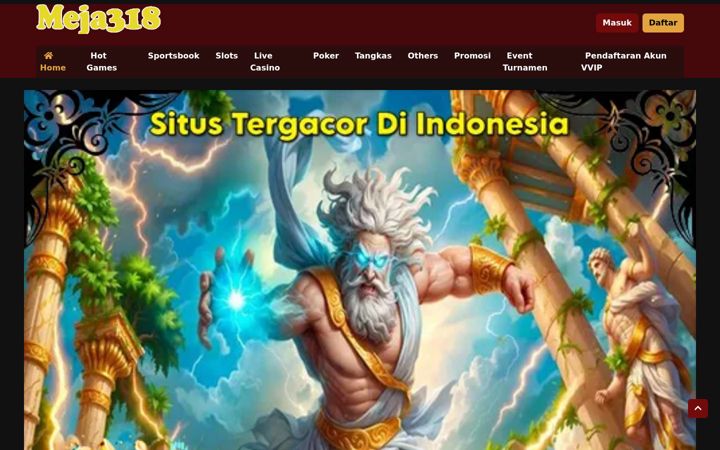 Screenshot of meja318.com