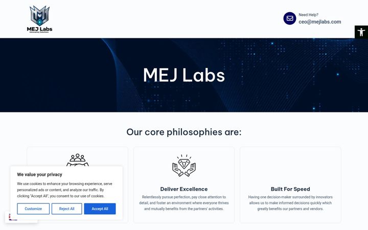 Screenshot of mejlabs.com