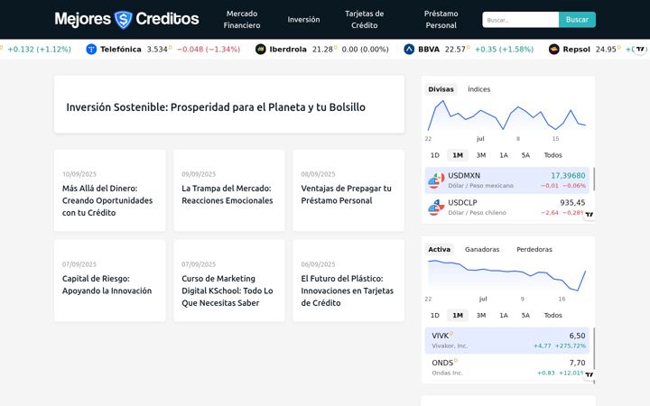 Screenshot of mejorescreditos.org