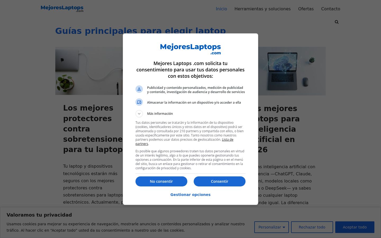 Sutikimo reklamjuostės, rodytos prieš bet kokią sąveiką, ekrano kopija