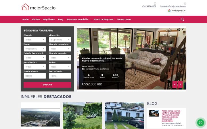 Screenshot of mejorspacio.com