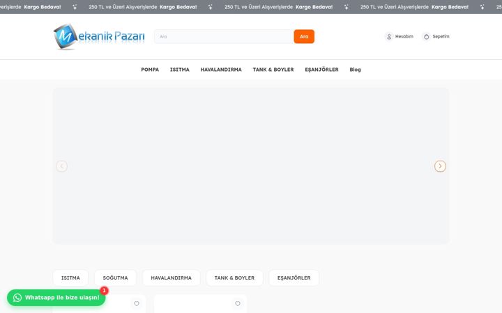 Screenshot of mekanikpazari.com