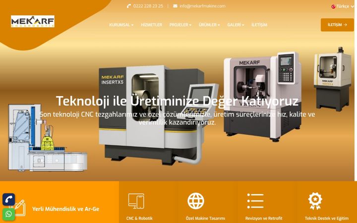 Screenshot of mekarfmakine.com