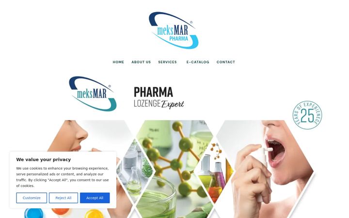 Screenshot of meksmarpharma.com