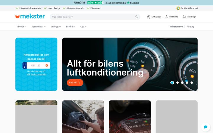 Screenshot of mekster.se