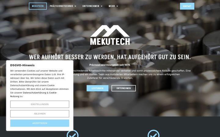 Screenshot of mekutech.com