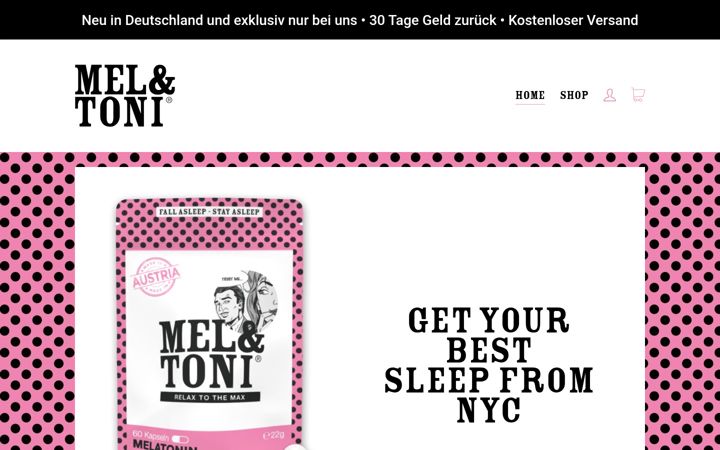 Screenshot of mel-and-toni.com